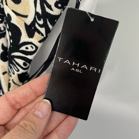 Womens Tahari ASL Border Print Fringe Sheath Dress Size 4 - Picture 5 of 11